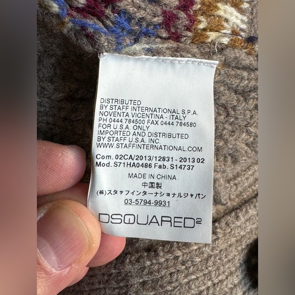 DSQUARED2 Multicolor Patterned Cardigan - Picture 7 of 7